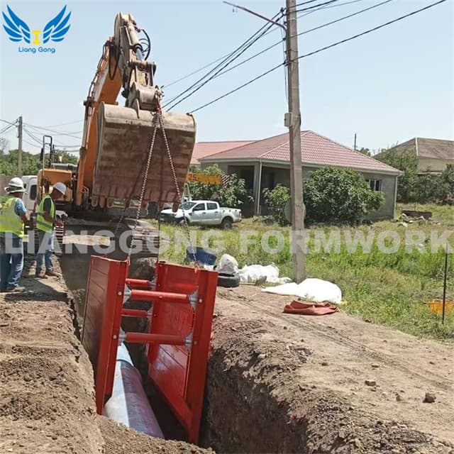 صندوق خندق فولاذي عالي الجودة يستخدم في حفر الخنادق